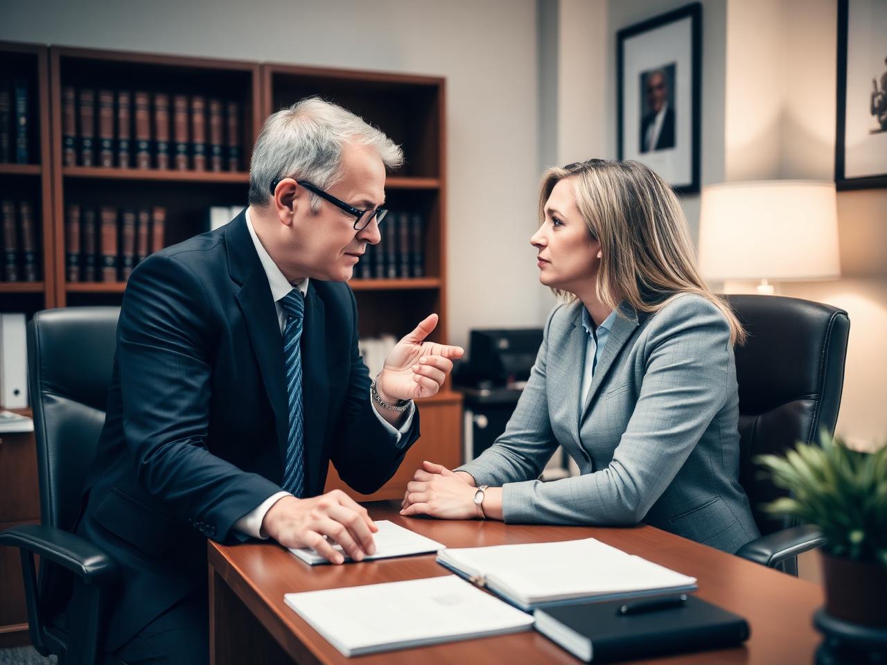 Attorney consulting with a client